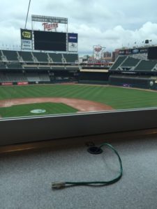 Inside the press box. Grandpa, what's that cord for?