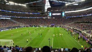 US Bank Stadium during its opening event, Aug. 3. Credit all photos: Pat Coyle, AmpThink (click on any photo for a larger image)