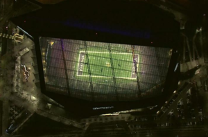 Overhead photo of the Vikings' regular-season opener at U.S. Bank Stadium. Credit all photos: Vikings.com.