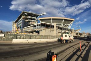 Panoramic view of the west and south outsides of the new CSU football stadium. Credit all photos: Paul Kapustka, MSR