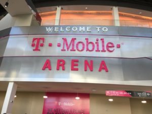 Inside the main doors to T-Mobile Arena.