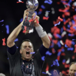 Tom Brady with the Lombardi Trophy. Credit: AP / Patriots.com