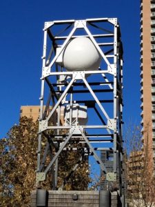 An alien spaceship, or a temporary cell tower from Verizon? You choose.